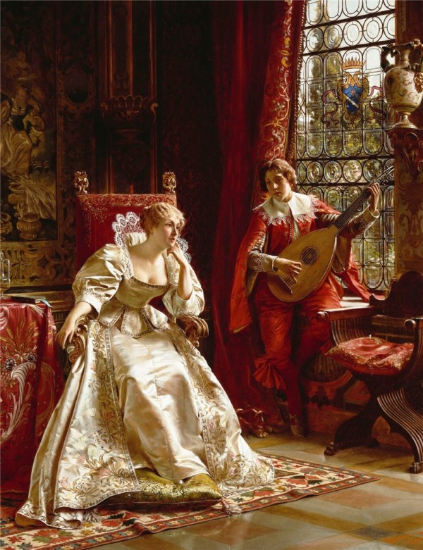 Woman listening to music by Frederic Soulacroix